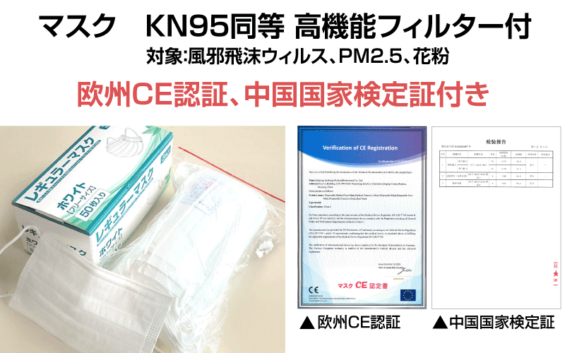 マスク KN95同等 高機能フィルター付