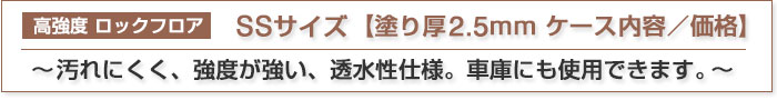 透水性　ストーンフロアS 《塗り厚３ｍｍ ケース内容／価格》